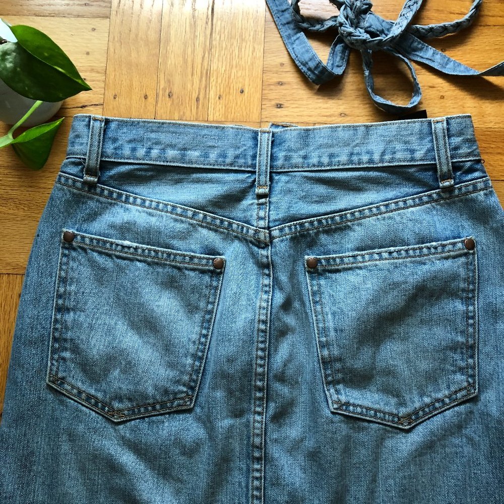 Rag & Bone 100% Cotton Light Wash Baby Blue Moss Denim Skirt - 26 S - Picture 10 of 12